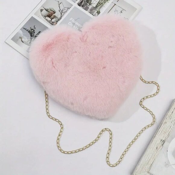 Heart shaped plush bag - Picture 3 of 3